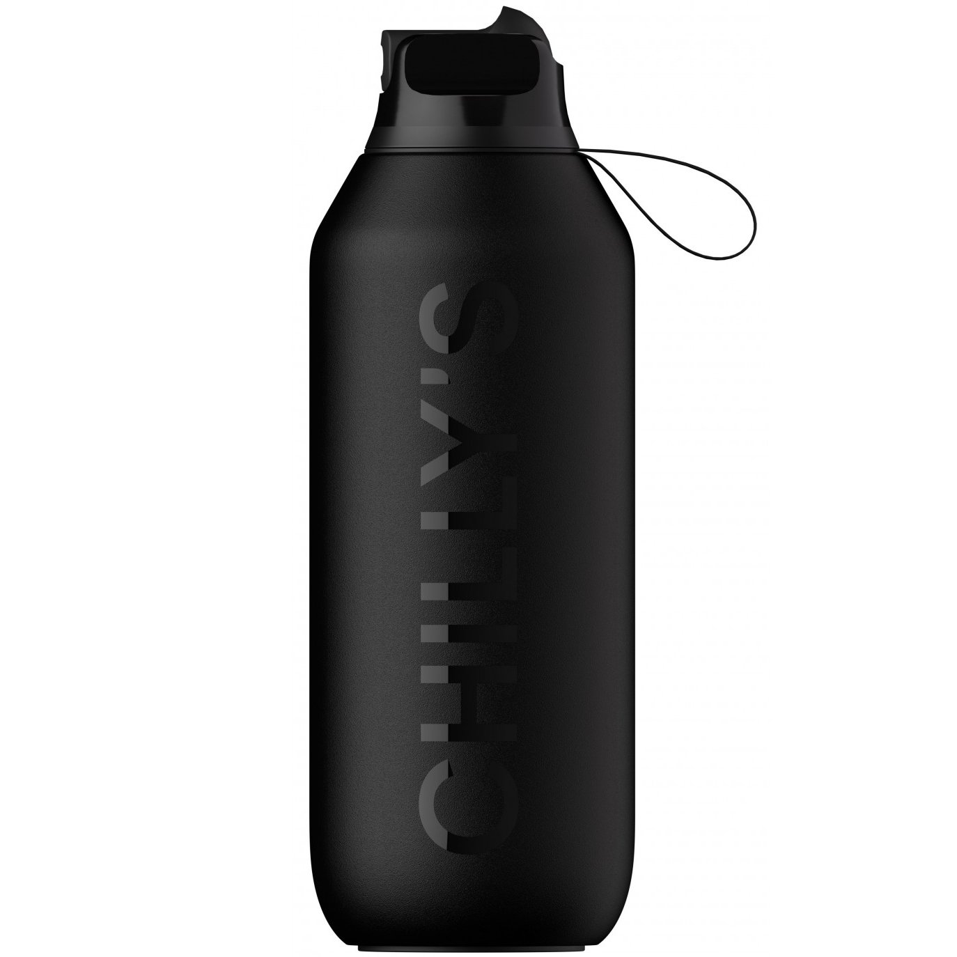 Chilly's Chilly's Series 2 Flip Sport Bottle Ανοξείδωτος Θερμός με Καλαμάκι & Αντιμικροβιακό Στόμιο για Κρύα Ροφήματα 500ml, Κωδ 22603 - Abyss Black