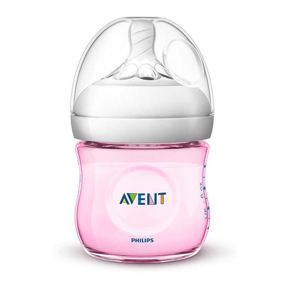 Avent Natural Μπιμπερό για Νεογέννητα Πλαστικό Ροζ 125ml SCF031/17
