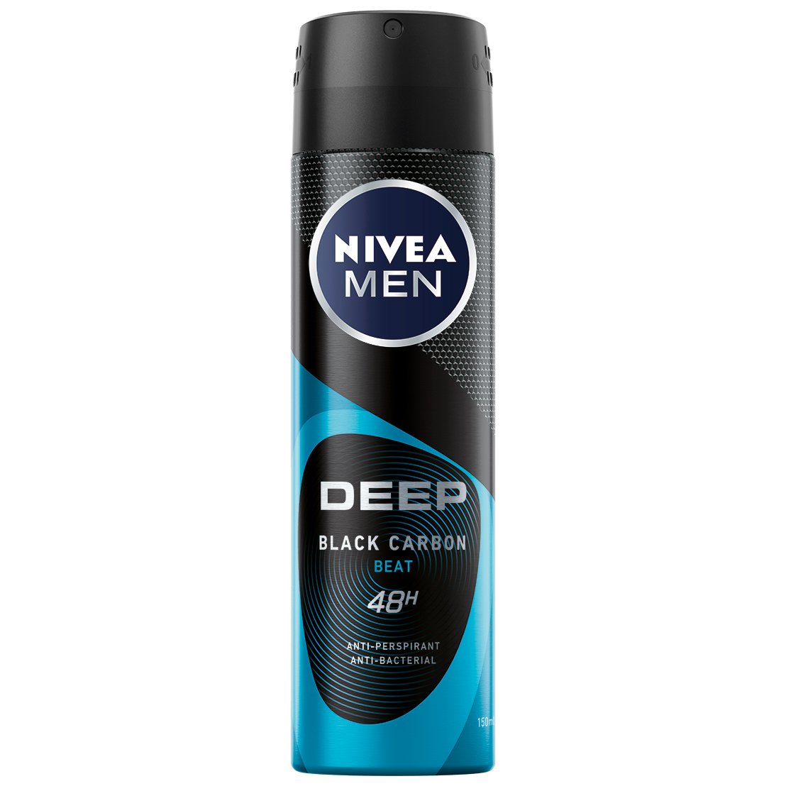 Nivea Men Deep Black Carbon Beat 48h Anti Perspirant Deo Spray Ανδρικό Αποσμητικό Spray 48ωρης Προστασίας 150ml