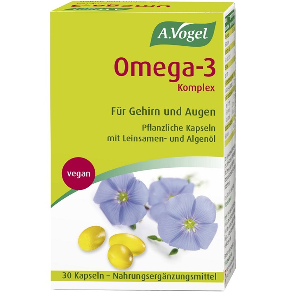 A.VOGEL A.Vogel Omega 3 Complex Συμπλήρωμα Διατροφής με Ωμέγα 3 Φυτικής Προέλευσης από Λινέλαιο & Άλγη για Τόνωση & Ενέργεια του Οργανισμού 30caps