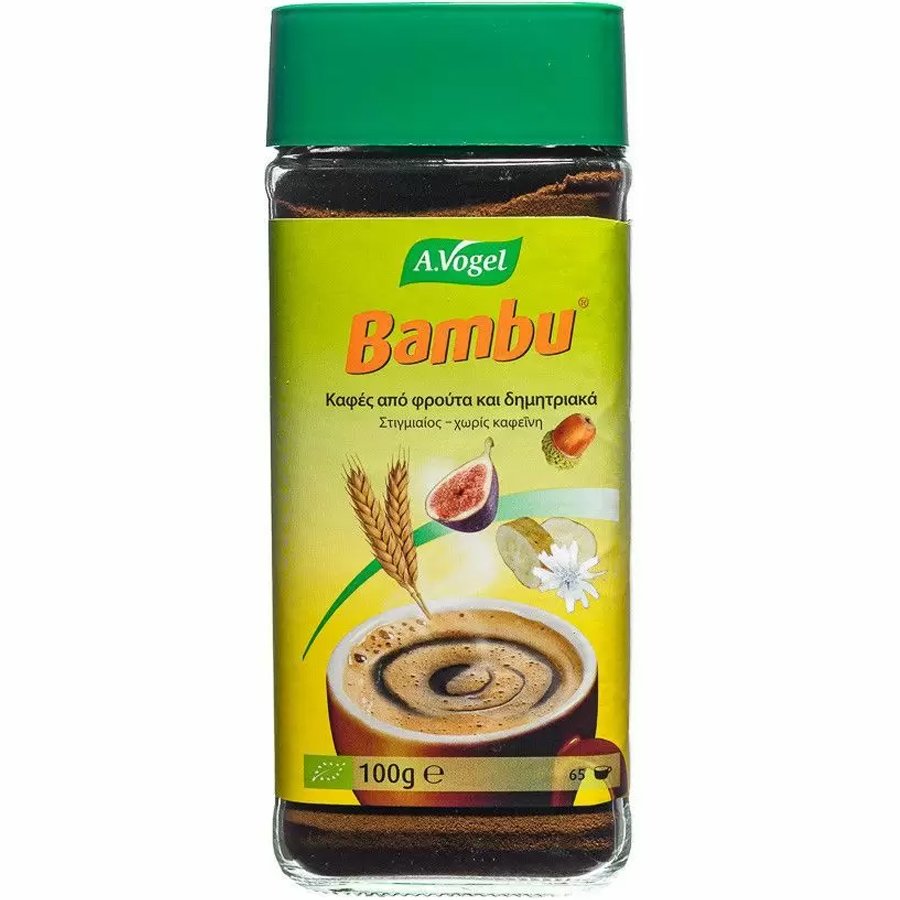 A.VOGEL A.Vogel Bambu Instant Coffee Φυτικός Στιγμιαίος Καφές Χωρίς Καφεΐνη από Φρούτα & Δημητριακά Βιολογικής Καλλιέργειας 100g