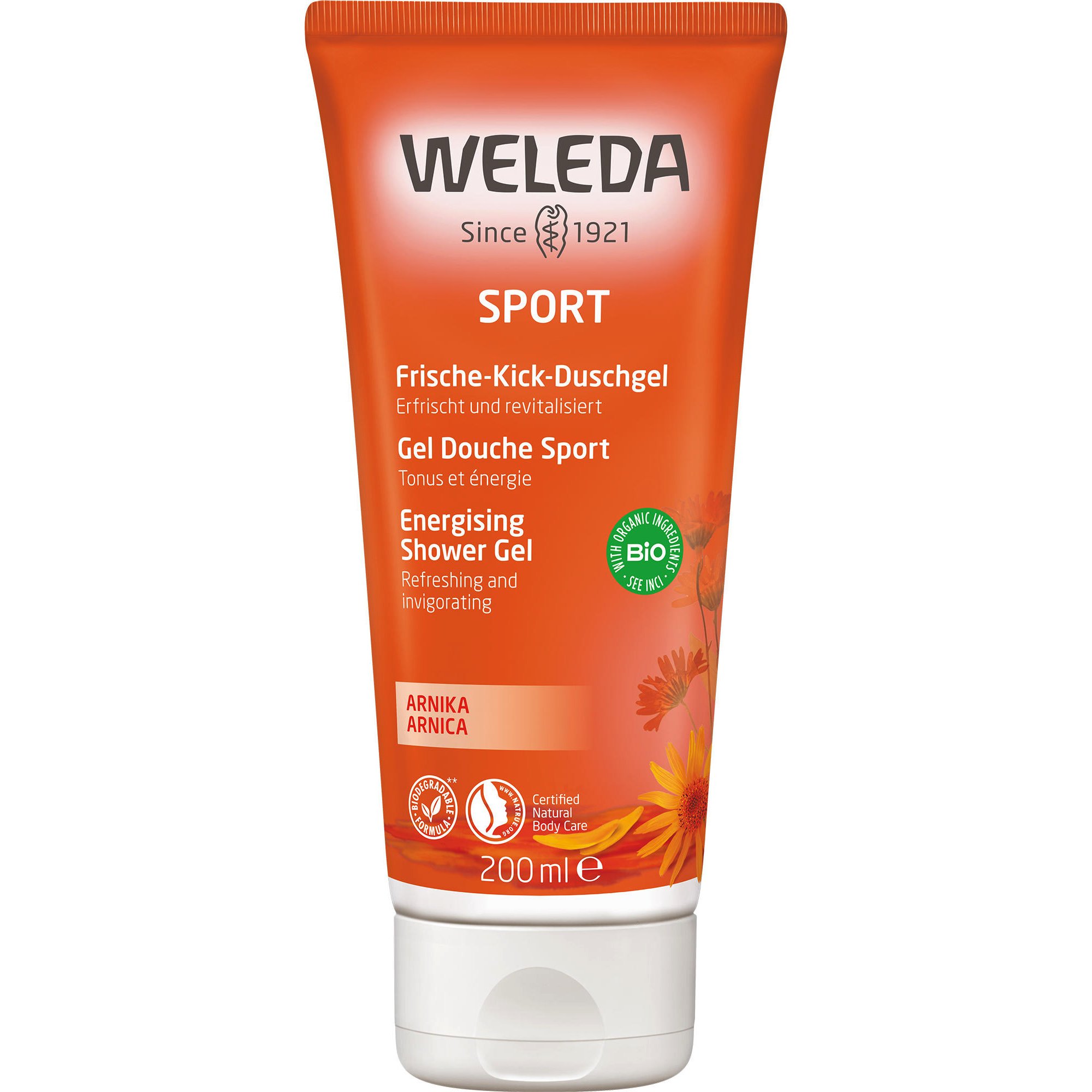 Weleda Sport Energy Shower Gel Arnica Τονωτικό Αφρόλουτρο σε Μορφή Gel 200ml