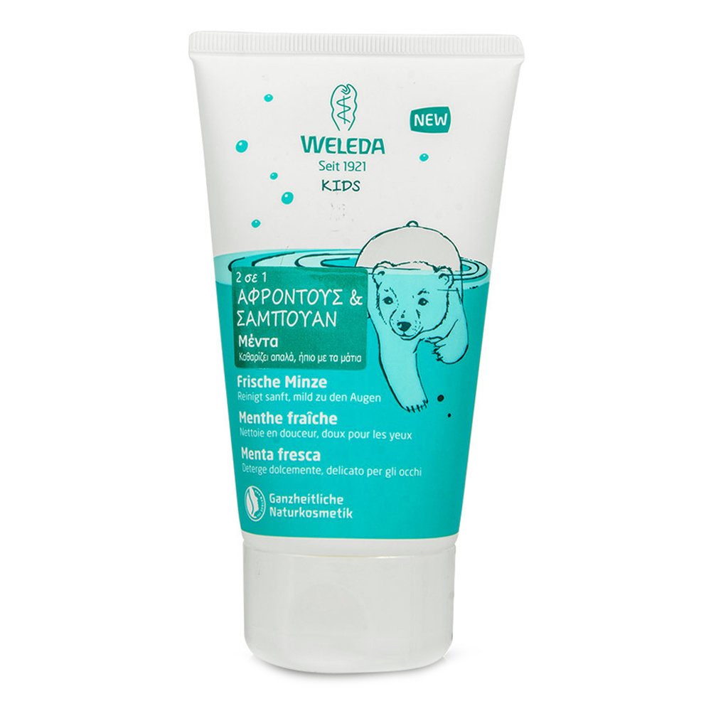Weleda Kids 2in1 Shampoo and Body Wash Mint 2 σε 1 Παιδικό Σαμπουάν και Αφρόλουτρο με Φρέσκια Μέντα 150ml