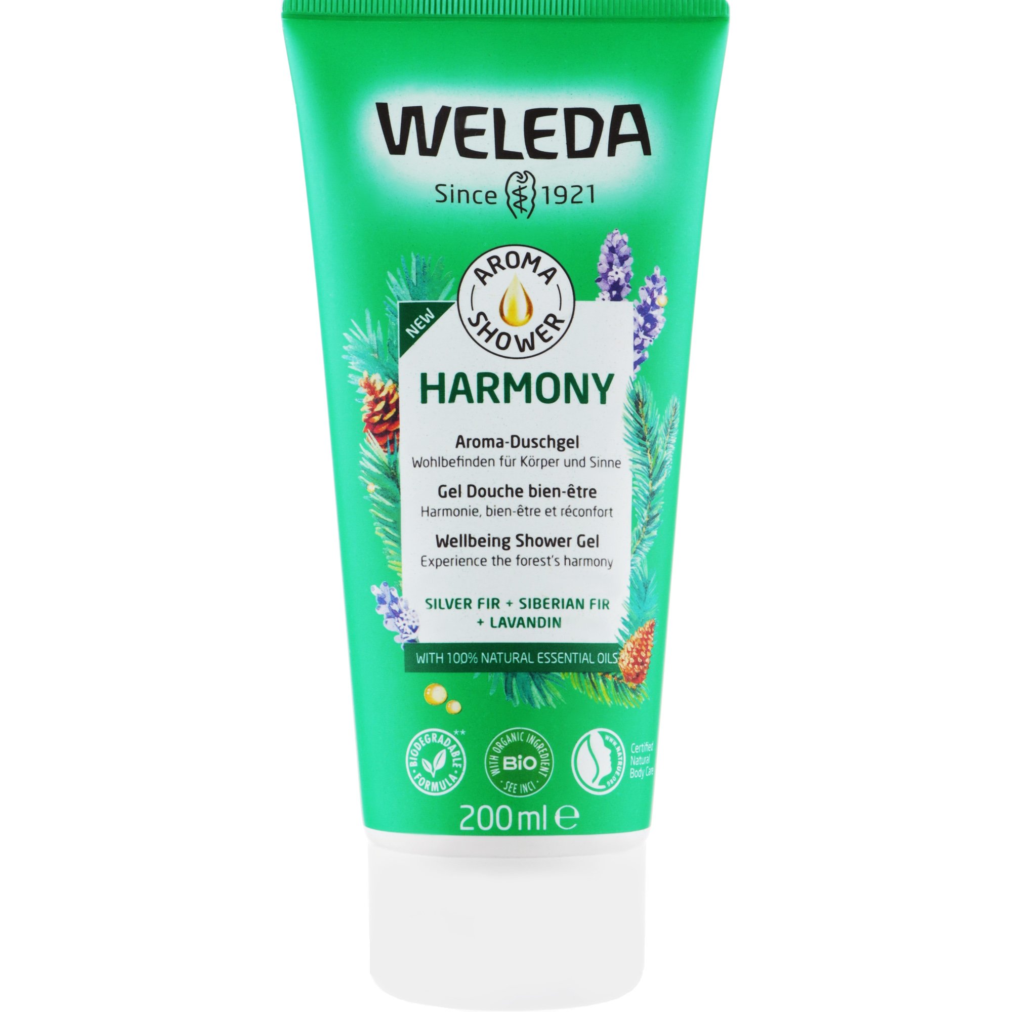 Weleda Harmony Aroma Shower Gel Κρεμοντούς με Λευκή Ελάτη & Λεβαντίνη 200ml