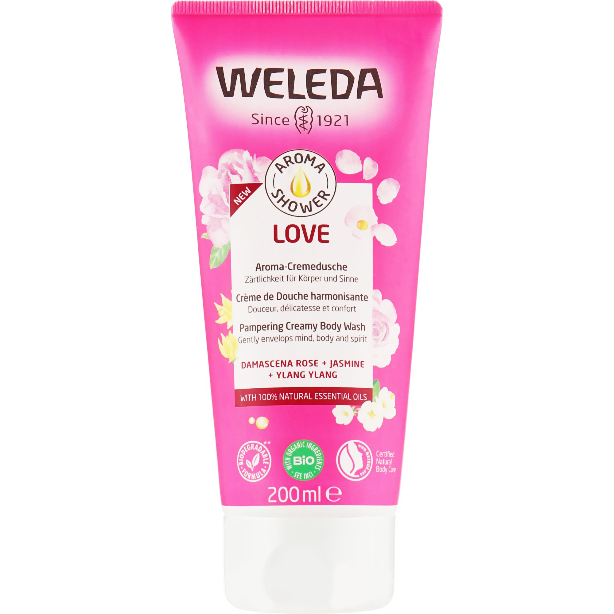 Weleda Love Aroma Shower Gel Κρεμοντούς με Τριαντάφυλλο 200ml