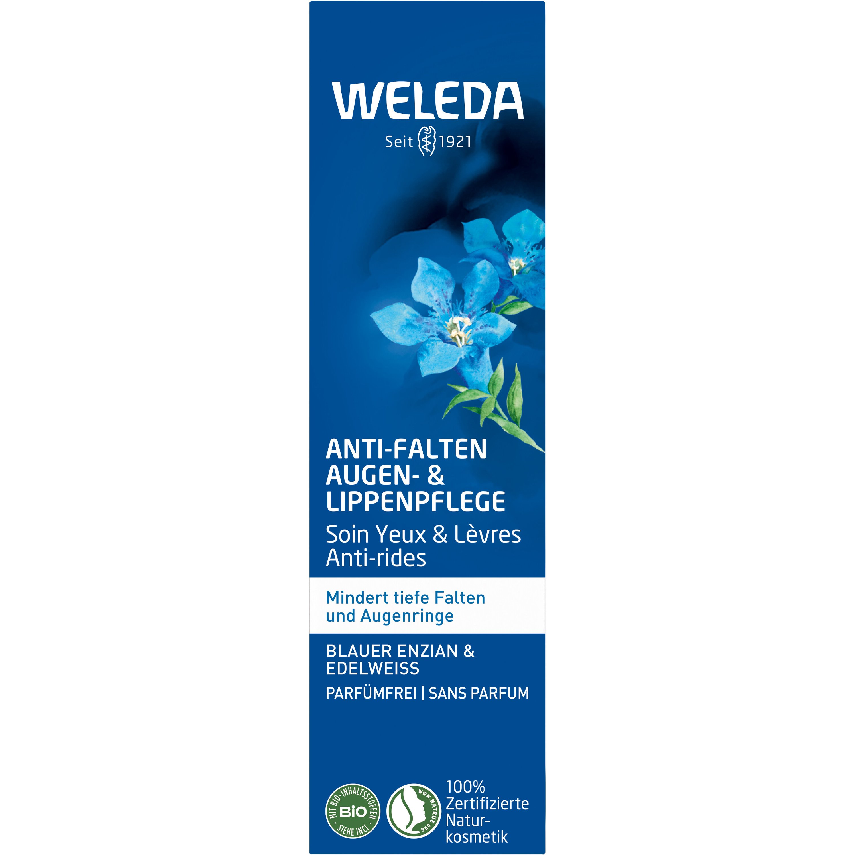 Weleda Weleda Blue Gentian & Edelweiss Rejuvenating Eye & Lip Cream Κρέμα Ματιών & Χειλιών Κατά των Ρυτίδων & των Μαύρων Κύκλων 10ml