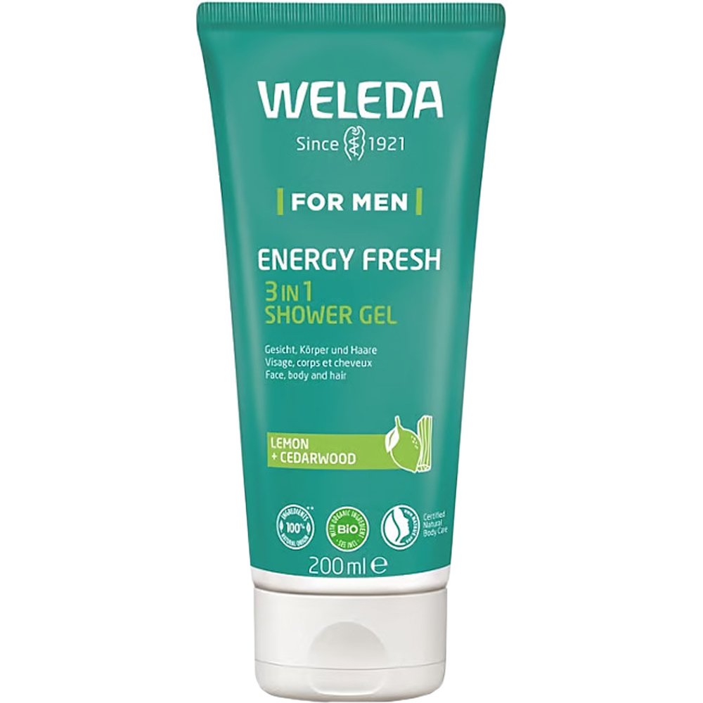 Weleda Weleda Men Energy Fresh 3 in 1 Lemon & Cedarwood Shower Gel Ανδρικό Αφροντούς 3 σε 1 με Τονωτικό Άρωμα Λεμονιού & Κέδρο 200ml