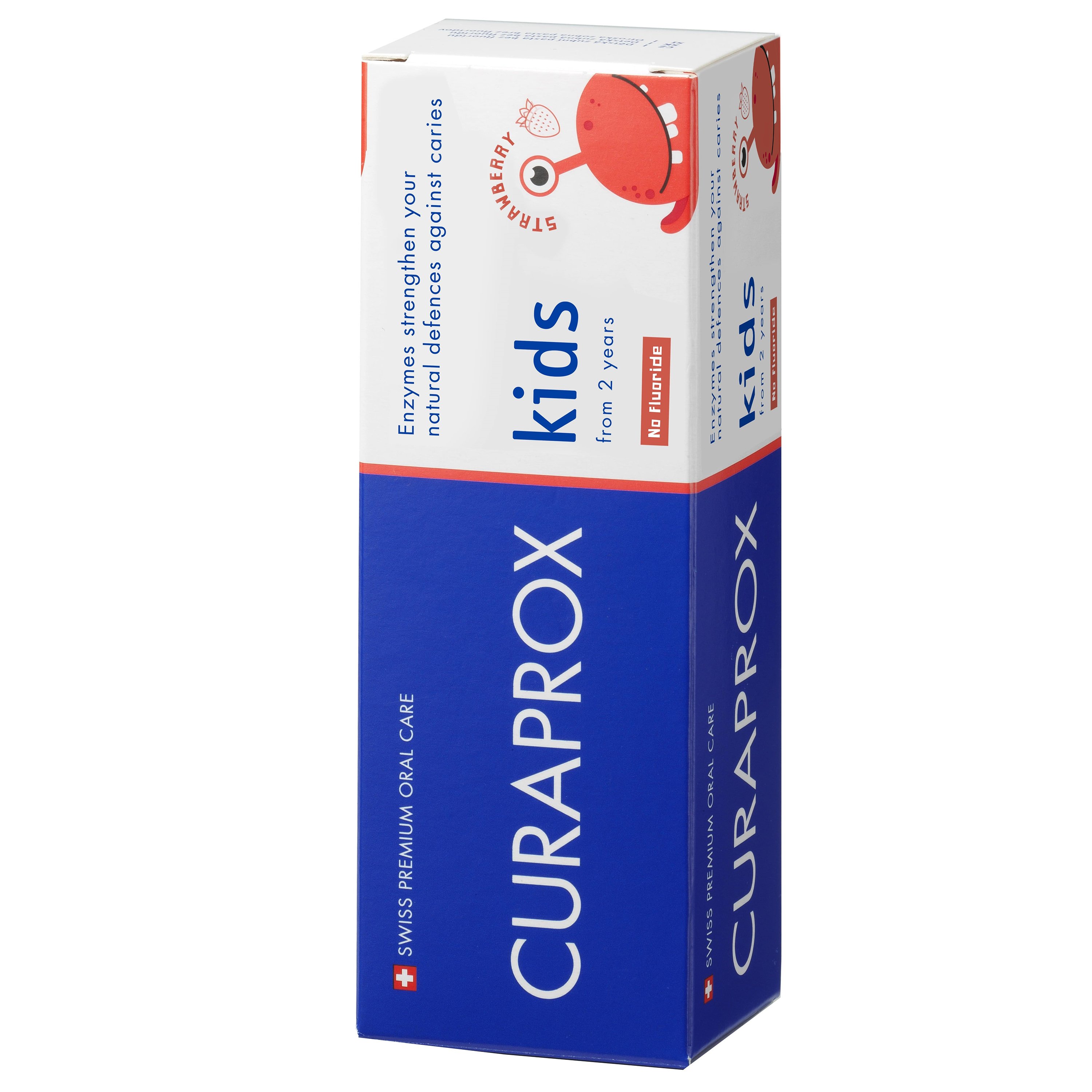 Curaprox Curaprox Kids 0ppm Strawberry Παιδική Οδοντόκρεμα Χωρίς Φθόριο με Γεύση Φράουλα για Παιδιά Από 2 Ετών και Άνω 60ml