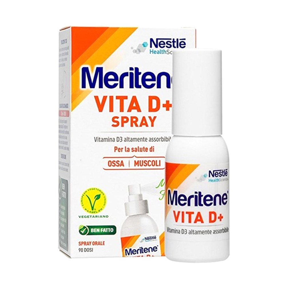 Nestle Health Science Meritene Vita D+ Spray Συμπλήρωμα Διατροφής Βιταμίνης D σε Μορφή Spray με Άρωμα Μέντας 18ml