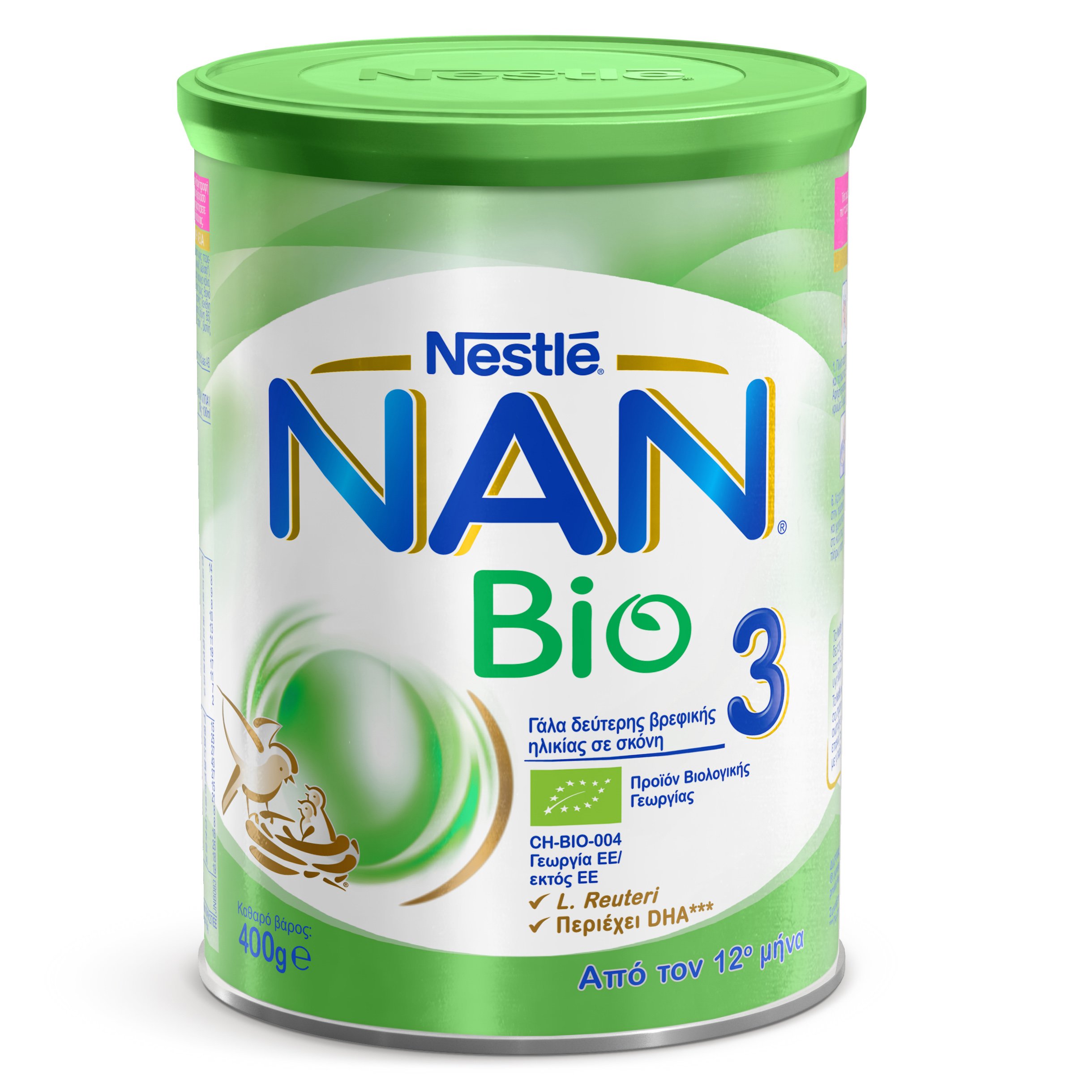 Nestle Nestle NAN Bio 3 Βιολογικό Γάλα Δεύτερης Βρεφικής Ηλικίας σε Σκόνη Από τον 12ο Μήνα 400gr