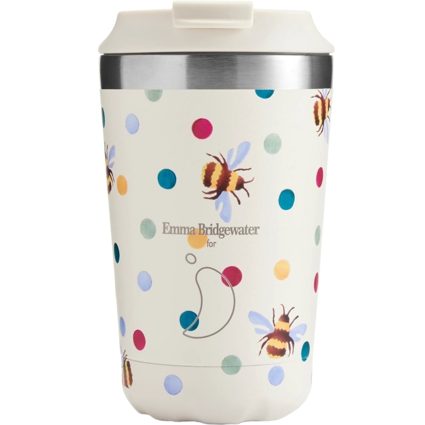 Chilly's Original Emma Bridgewater Polka Bees Coffee Cup Ανοξείδωτη Κούπα Θερμός για Ροφήματα 340ml