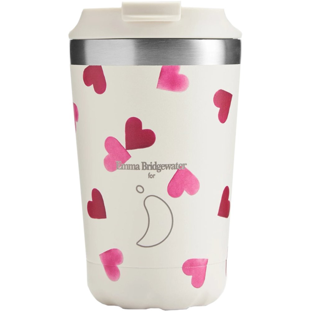 Chilly's Emma Bridgewater Pink Hearts Coffee Cup Ανοξείδωτη Κούπα Θερμός για Ροφήματα 340ml