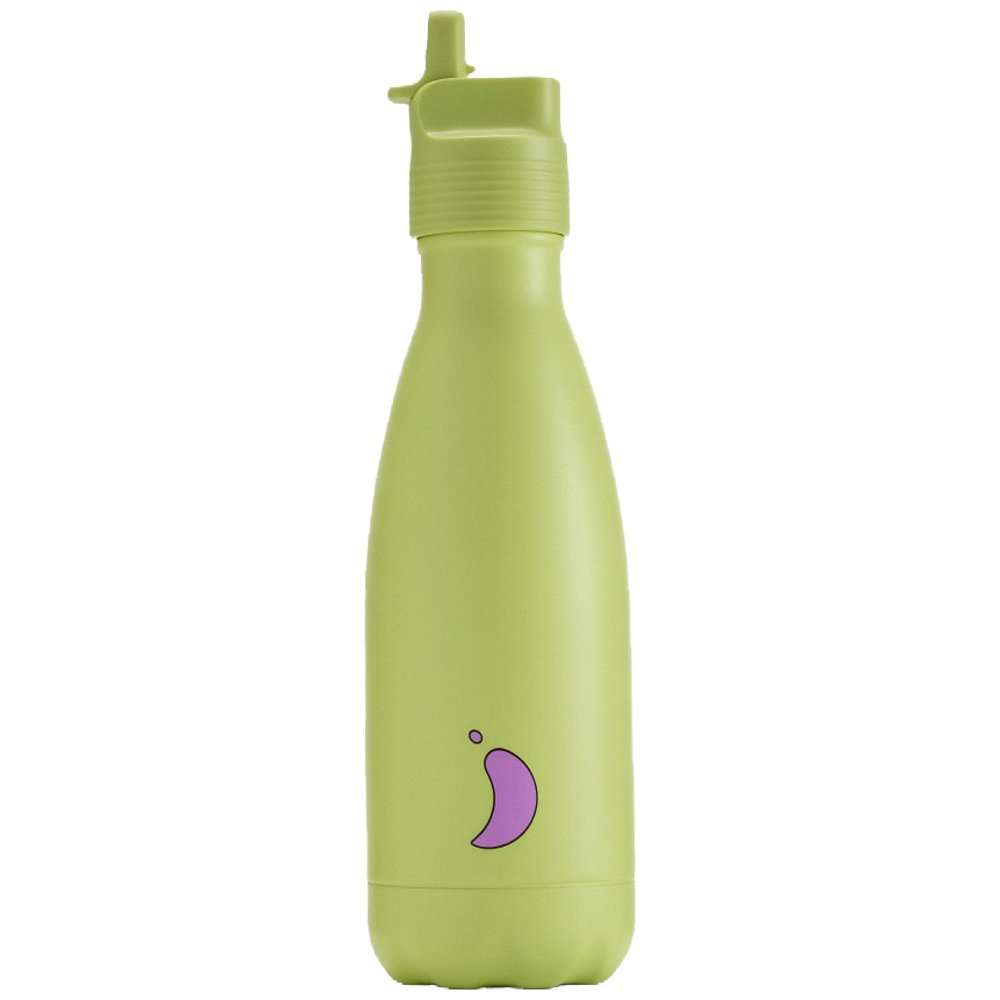 Chilly's Chilly's Original Kids Bottle Ανοξείδωτο Παιδικό Μπουκάλι με Καλαμάκι που Διατηρεί το Νερό Δροσερό Όλη Μέρα 350ml - Lime
