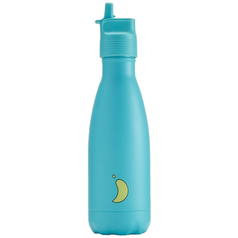 Chilly's Original Kids Bottle Ανοξείδωτο Παιδικό Μπουκάλι με Καλαμάκι που Διατηρεί το Νερό Δροσερό Όλη Μέρα 350ml - Aqua