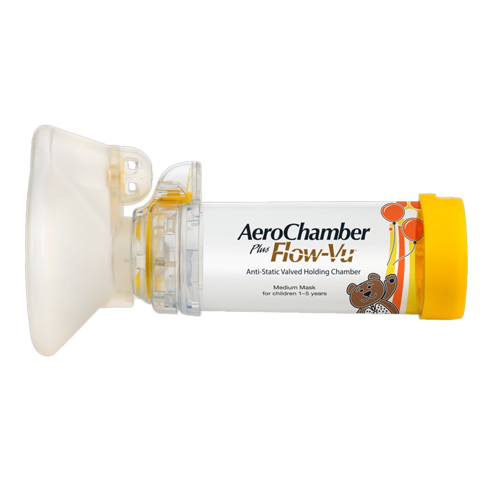 Alfacare ​​​​​​​Aerochamber Plus Flow-Vu Αντιστατικός Αεροθάλαμος Παιδιών Με Δείκτη Εισπνοών 1 Τεμάχιο