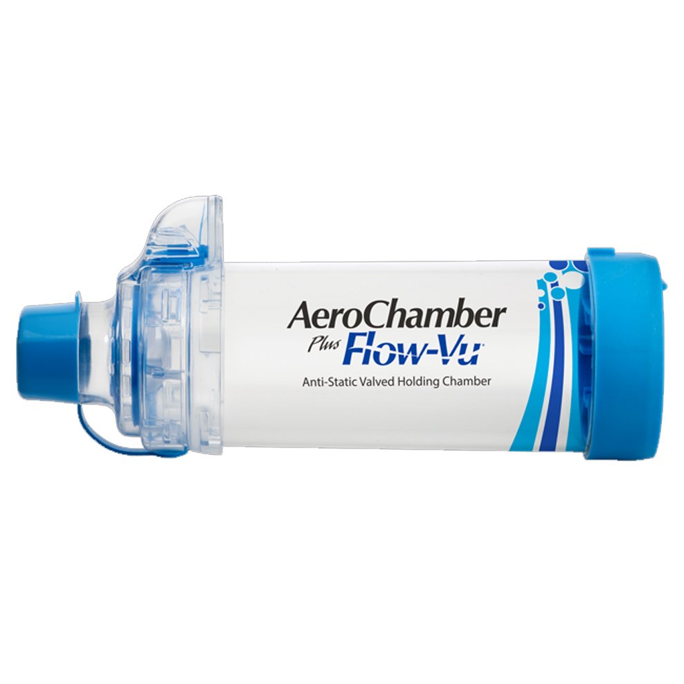 Alfacare Aerochamber Plus Flow-Vu Αντιστατικός Αεροθάλαμος Ενηλίκων με Επιστόμιο 1 Τεμάχιο