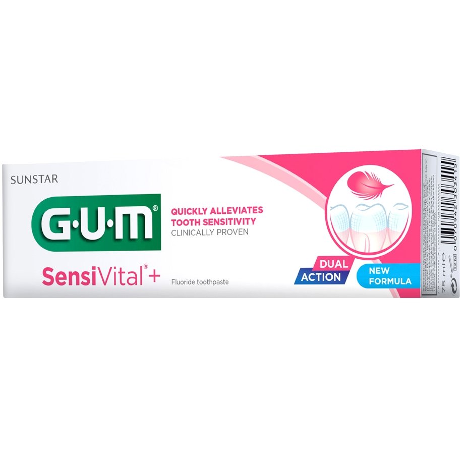 Gum 1722 Sensivital+ Toothpaste Οδοντόκρεμα Κατάλληλη για Ευαίσθητα Ούλα & Δόντια, 75ml