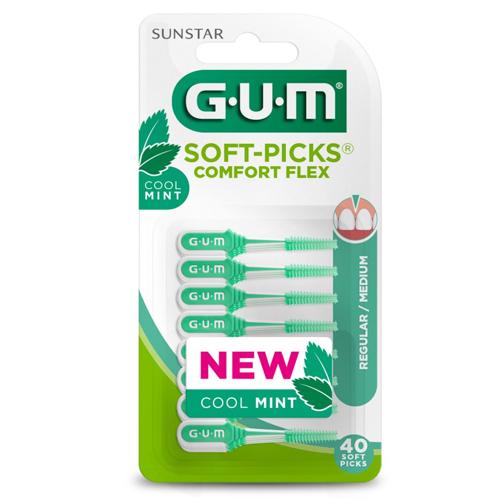 Gum Soft-Picks Comfort Flex Cool Mint Regular Medium 670 Μεσοδόντια Βουρτσάκια 40 Τεμάχια