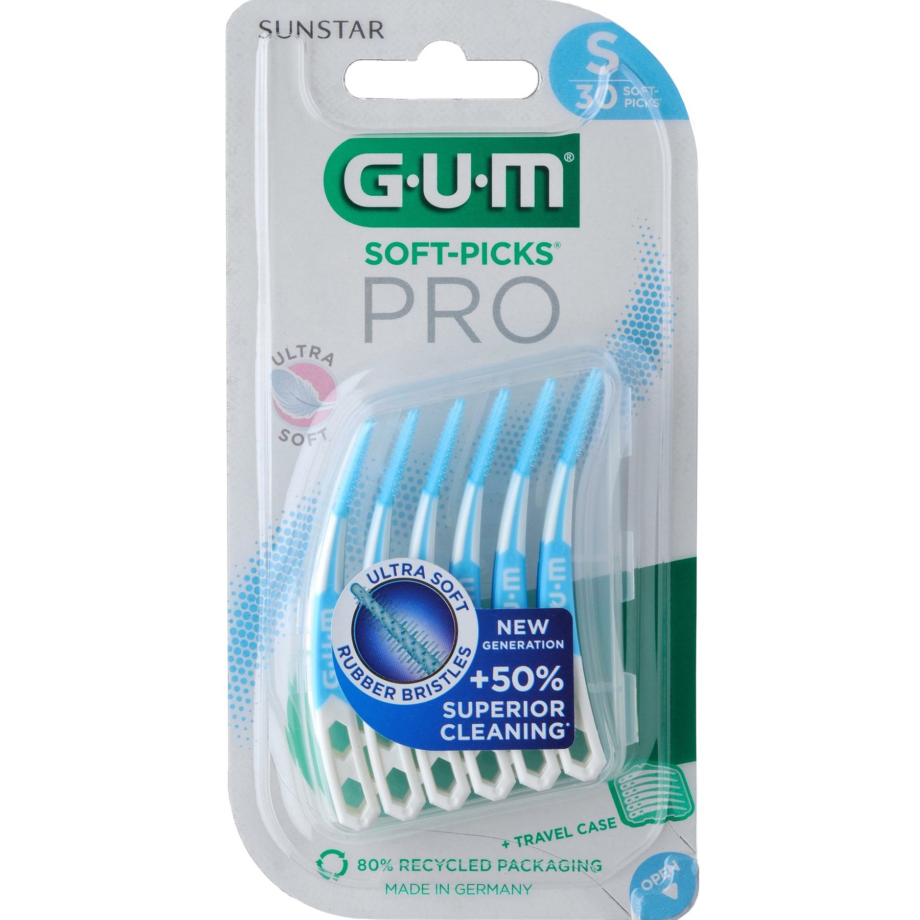 Gum Soft-Picks Pro Ultra Soft Rubber Bristles Small Κωδ 689 Οδοντογλυφίδα Μεσοδόντιου Καθαρισμού με Μαλακές Ίνες & Σχήμα Καμπύλης για Ευκολότερη Πρόσβαση, 30 Τεμάχια