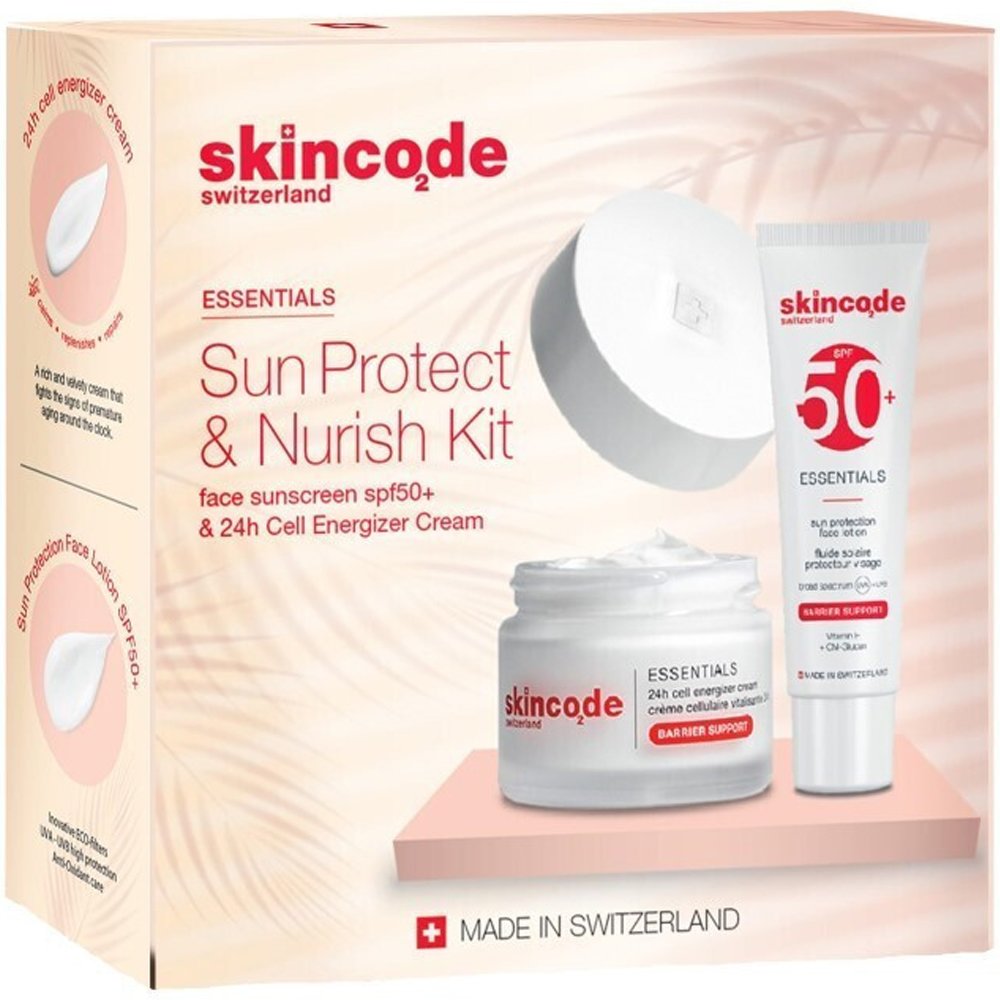 Skincode Promo Essentials 24h Cell Energizer Face Cream 50ml & Sun Protection Vitamin E & CM-Glucan Spf50+ Face Lotion 50ml