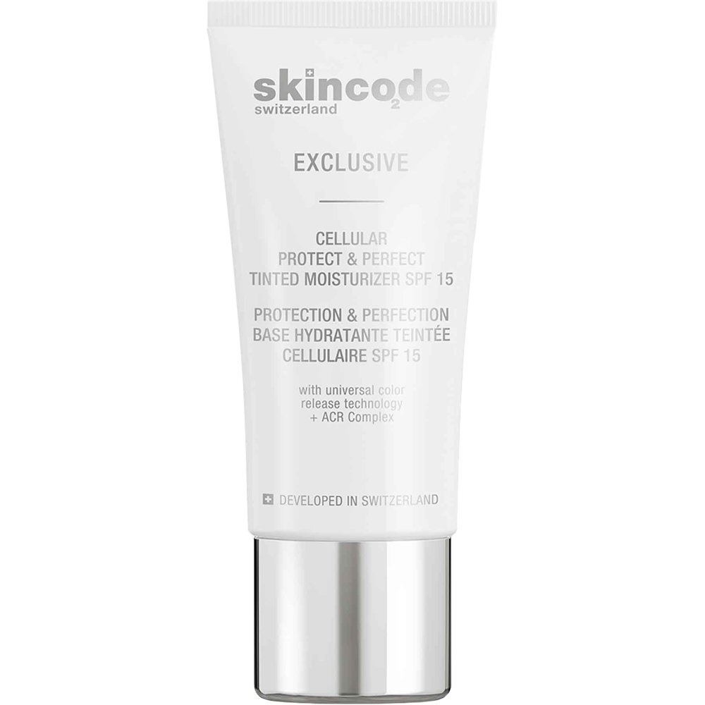 Skincode Skincode Exclusive Cellular Protect & Perfect Tinted Moisturizer Spf15 Cream Ενυδατική Αντιρυτιδική Κρέμα Προσώπου Ημέρας με Χρώμα για Επιδερμίδα Λαμπερή, Φωτεινή & Υγιή Όψη Μεσαίας Προστασίας 30ml