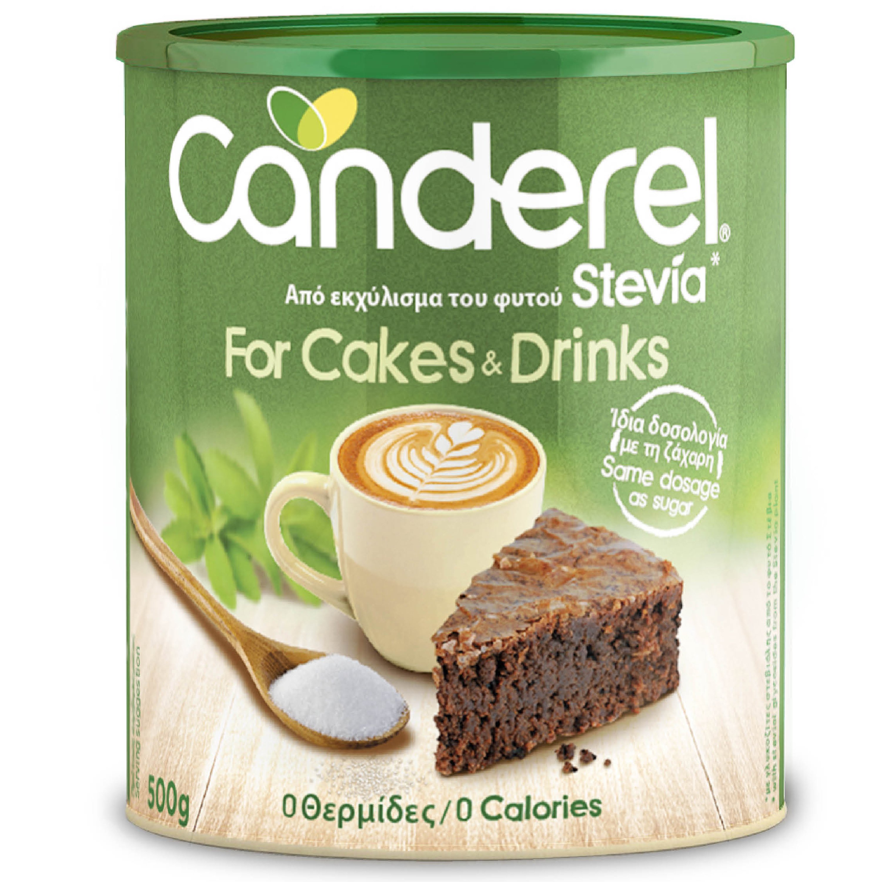 Canderel Stevia for Cakes & Drinks Υποκατάστατο Ζάχαρης για Γλυκά & Ροφήματα 500g