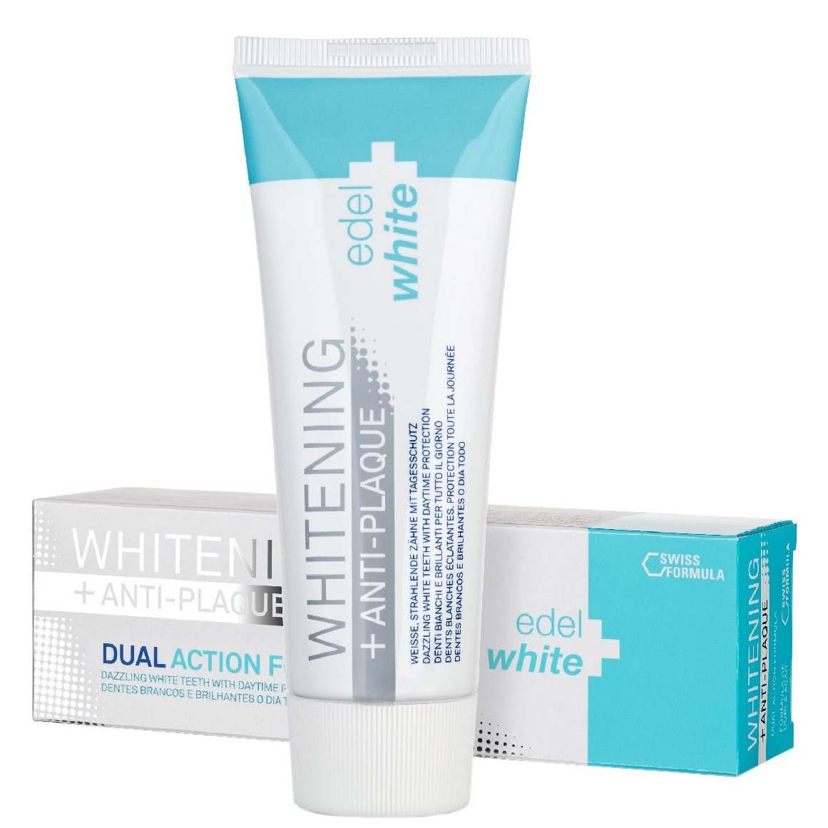 Edel Whitening & Anti Plaque Toothpaste Οδοντόκρεμα για Εκθαμβωτικά Λευκά Δόντια & Προστασία Κατά τη Διάρκεια της Ημέρας 95gr