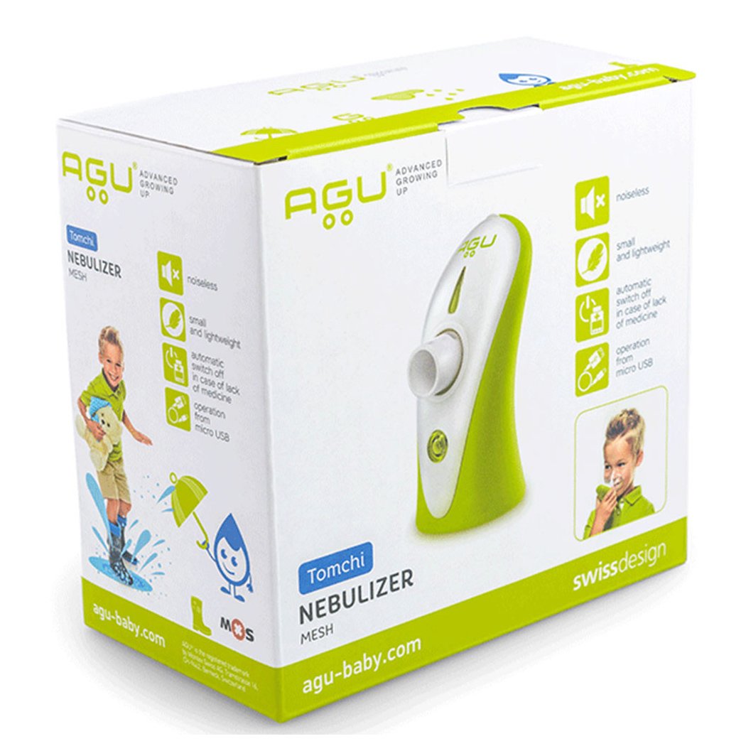 AGU Mesh Nebulizer Tomchi Παιδικός Νεφελοποιητής Κατάλληλος για Θεραπεία Καταρροϊκών Παθήσεων της Αναπνευστικής Οδού 1 Τεμάχιο