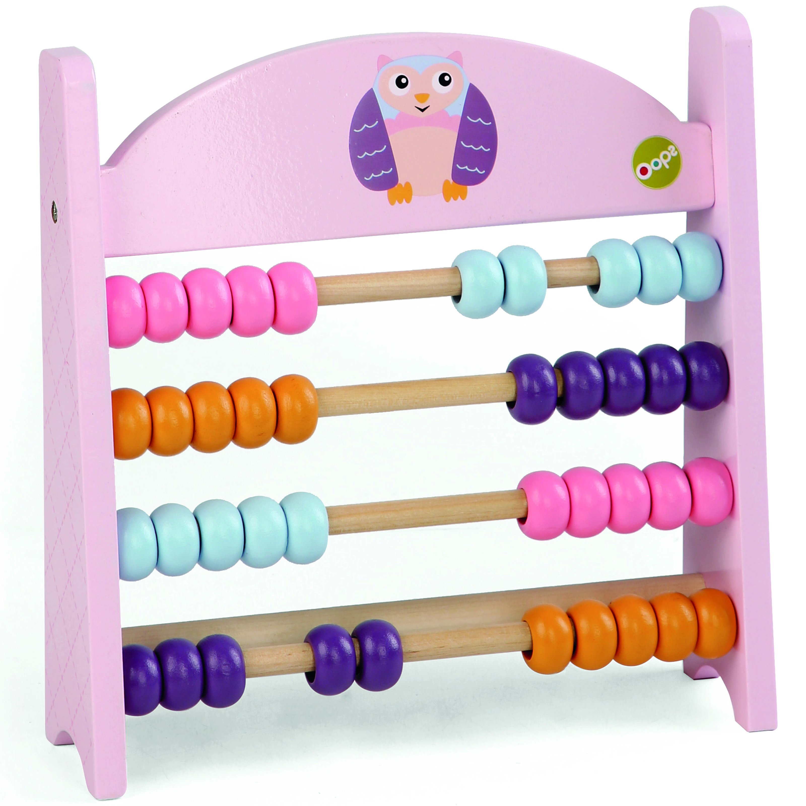 Oops Count with Me Wooden Multicolor Abacus 18m+ Εκπαιδευτικό Ξύλινο Παιχνίδι Άβακας 1 Τεμάχιο – Owl