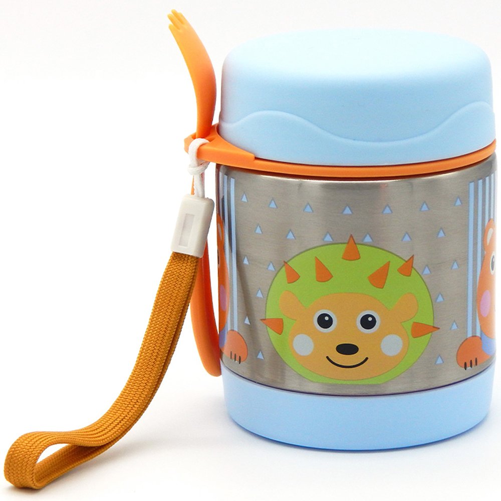 Oops Cool Thermal Food Jar 12m+ Βρεφικό Βάζο Φαγητού – Θερμός με Κουταλοπίρουνο 2σε1 για Ηλικίες 12+ Μηνών 300ml – Μπλε