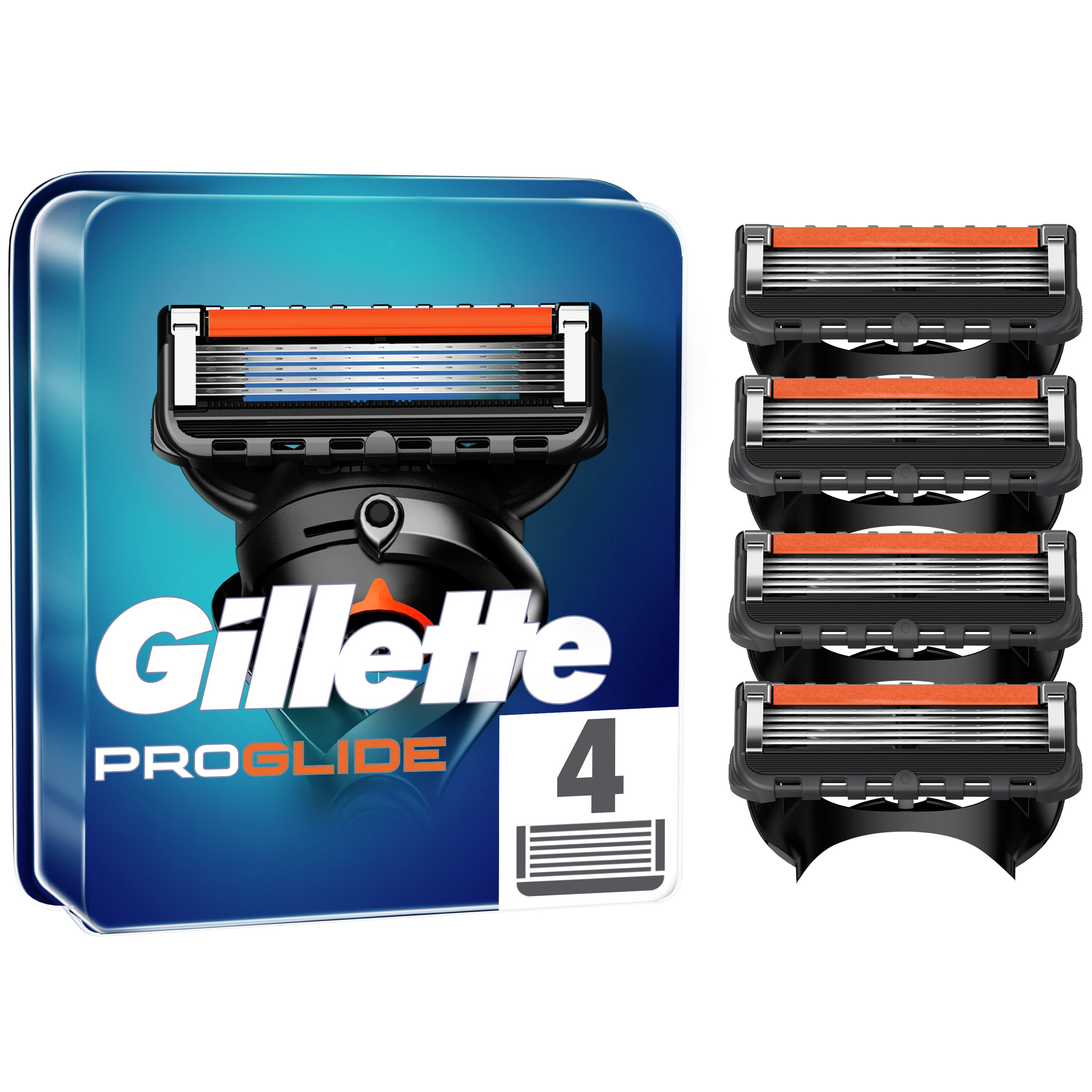 Gillette Fusion 5 ProGlide Men’s Razor Blade Refills Ανταλλακτικές Κεφαλές Ανδρικής Ξυριστικής Μηχανής με 5 Λεπίδες Κατά των Ερεθισμών 4 Τεμάχια