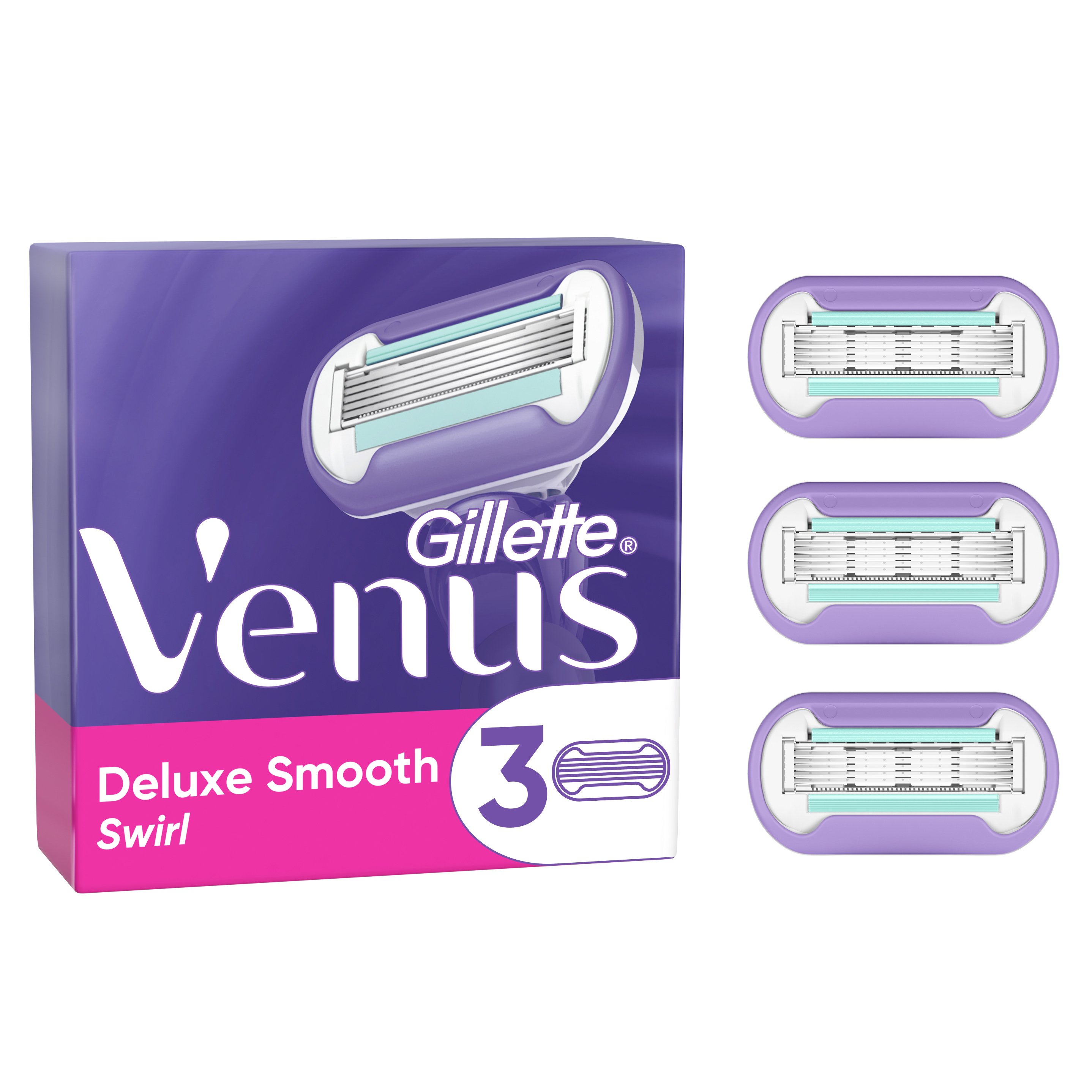 Gillette Venus Swirl Ανταλλακτικά για τη Γυναικεία Ξυριστική Μηχανή με Τεχνολογία Flexball, 3 τεμάχια