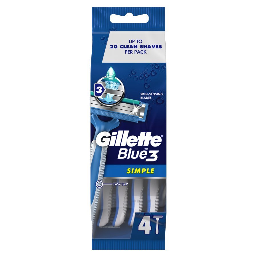 Gillette Blue Simple 3 Ξυραφάκια Μιας Χρήσης 4 τεμάχια