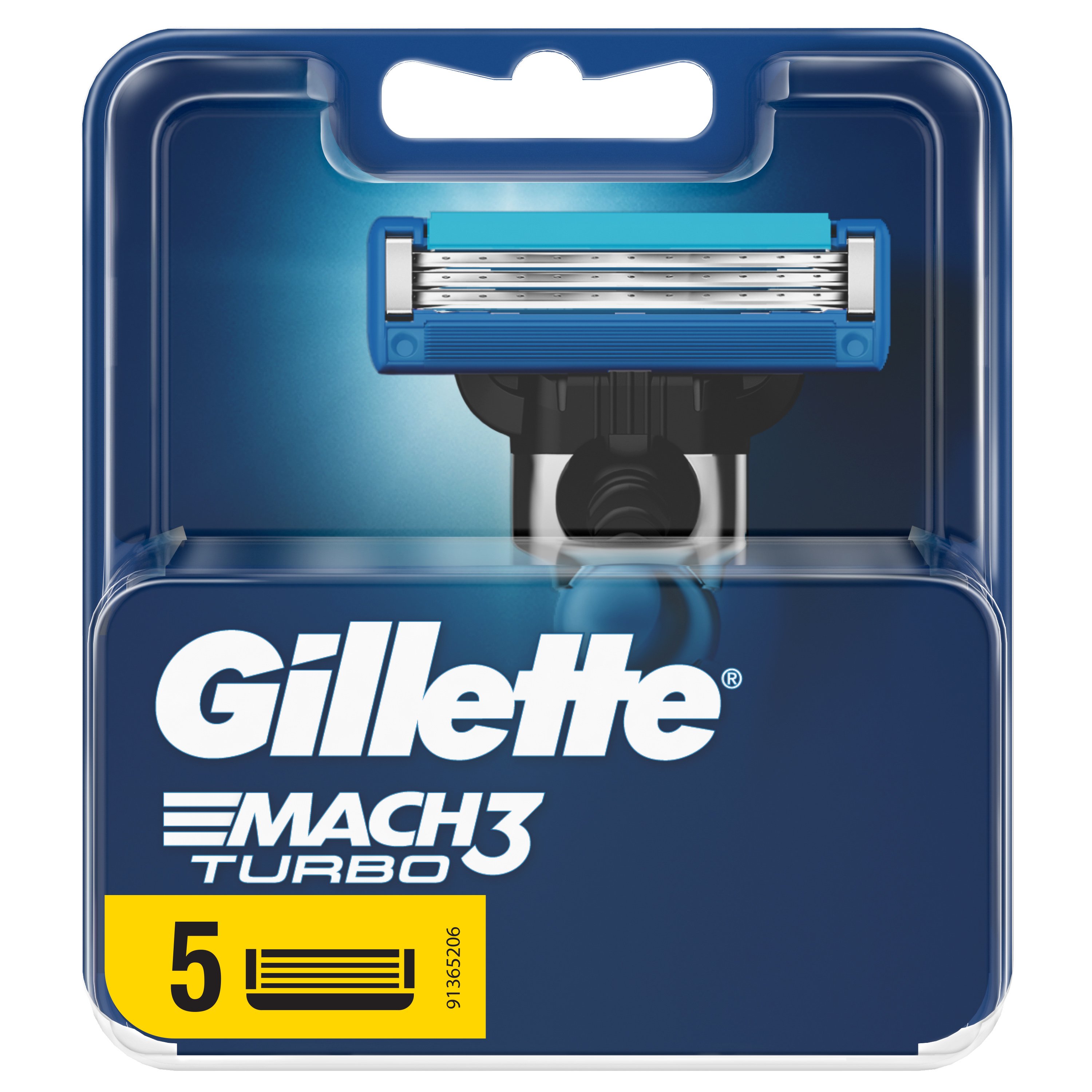 Gillette Mach3 Turbo Ανταλλακτικά Ξυραφάκια Αντρικά 5 Τεμάχια