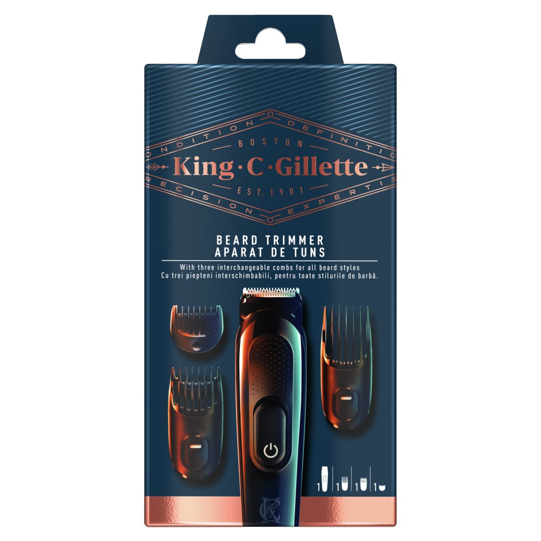 Gillette King C Beard Trimmer Μηχανή Κουρέματος για τα Γένια 1 Τεμάχιο
