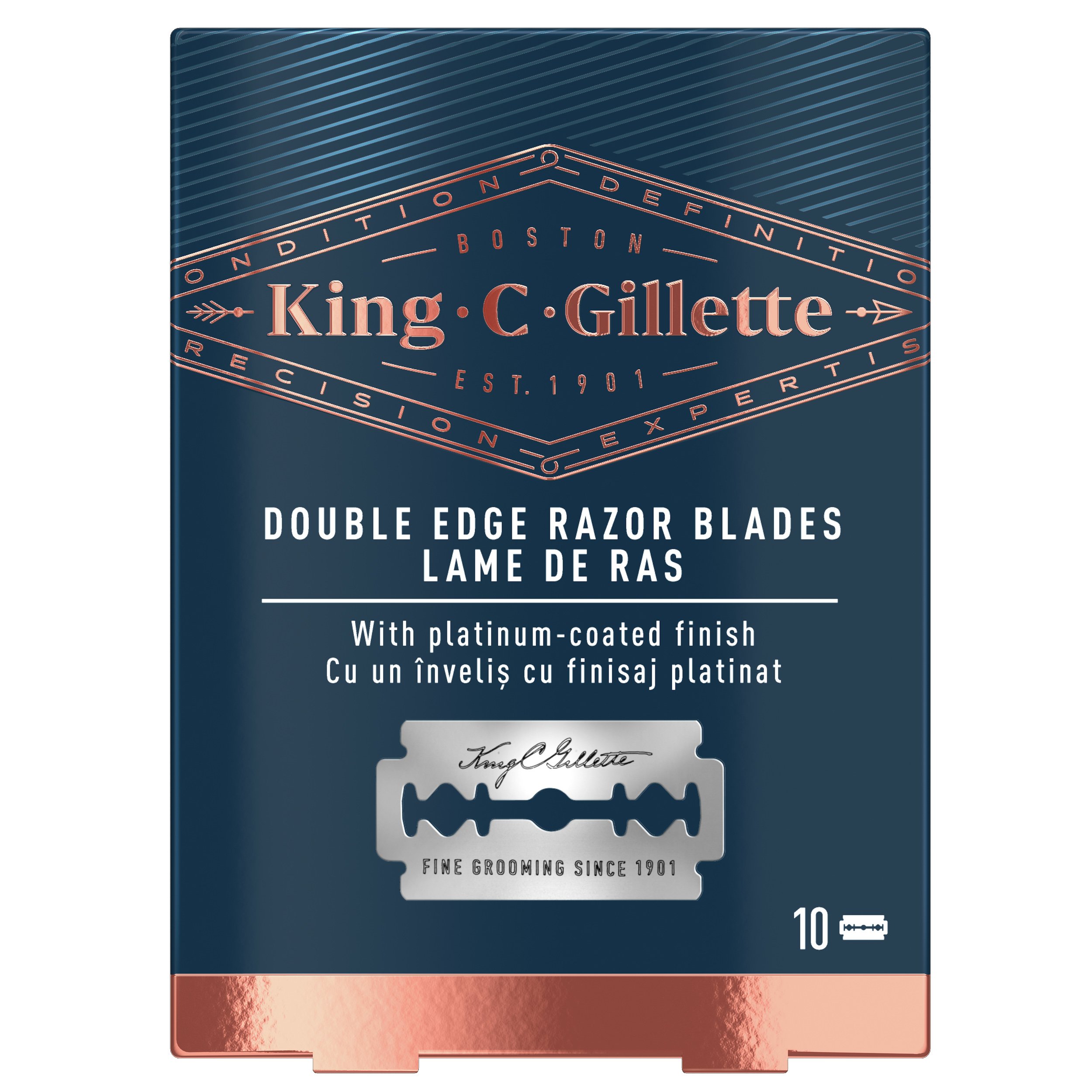 Gillette King C Double Edge Razor Blades Ξυράφια Διπλής Ακμής, Ανταλλακτικά 10 Τεμάχια