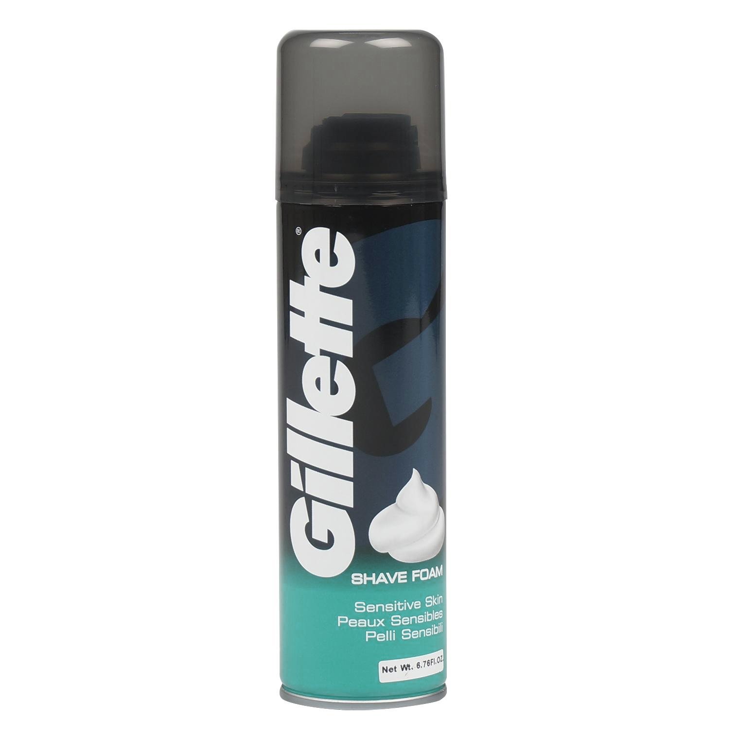 Gillette Shave Foam Sensitive Skin Ανδρικός Αφρός Ξυρίσματος για Ευαίσθητες Επιδερμίδες 200ml