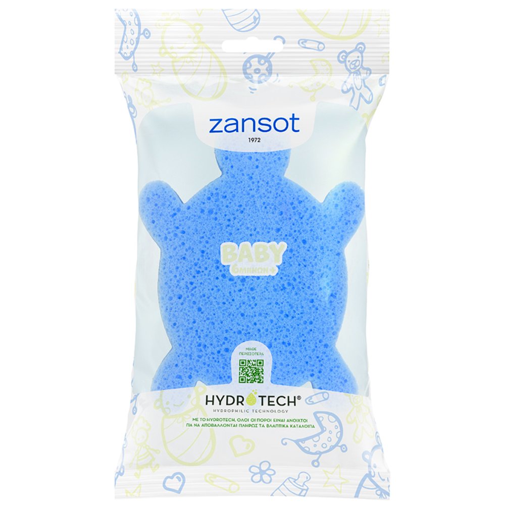 Zansot Baby 6 Months Sponge Βρεφικό Σφουγγαράκι Ιδανικό για την Ευαίσθητη Επιδερμίδα του Μωρού σας 1 Τεμάχιο - Ρόζ Χελωνίτσα