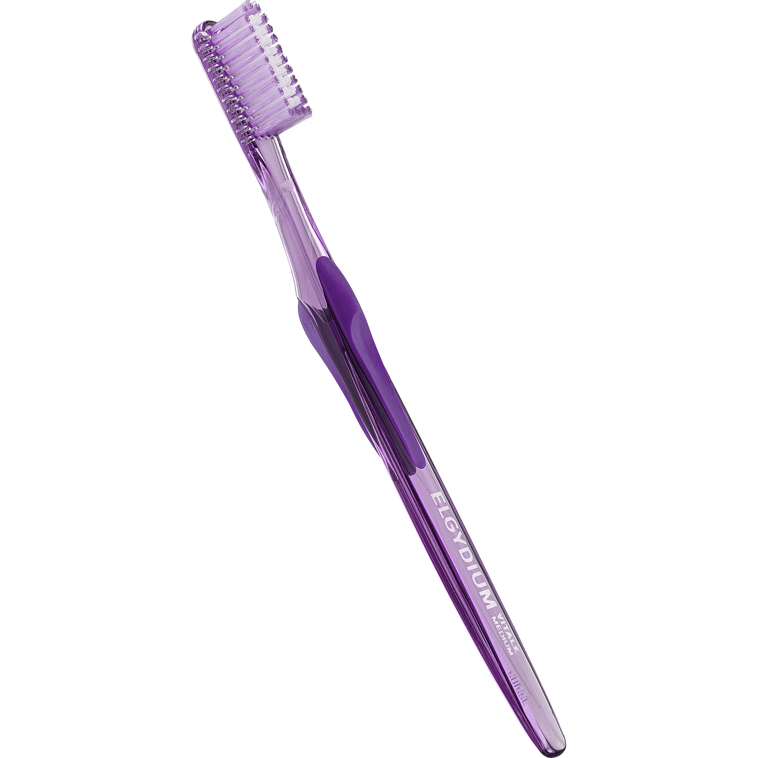 Elgydium Vitale Medium Toothbrush Μωβ Χειροκίνητη Οδοντόβουρτσα με Μέτριας Σκληρότητας Ίνες 1 Τεμάχιο