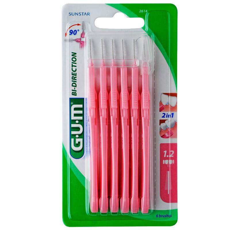 Gum Bi-Direction Μεσοδόντια 6 τεμάχια – Άσπρο 0.7