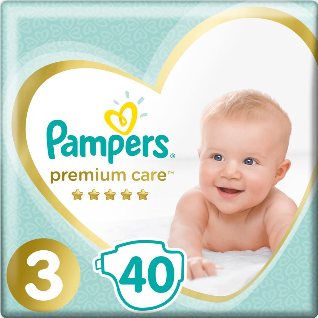 Pampers Premium Care No3 (6-10kg) 40 πάνες