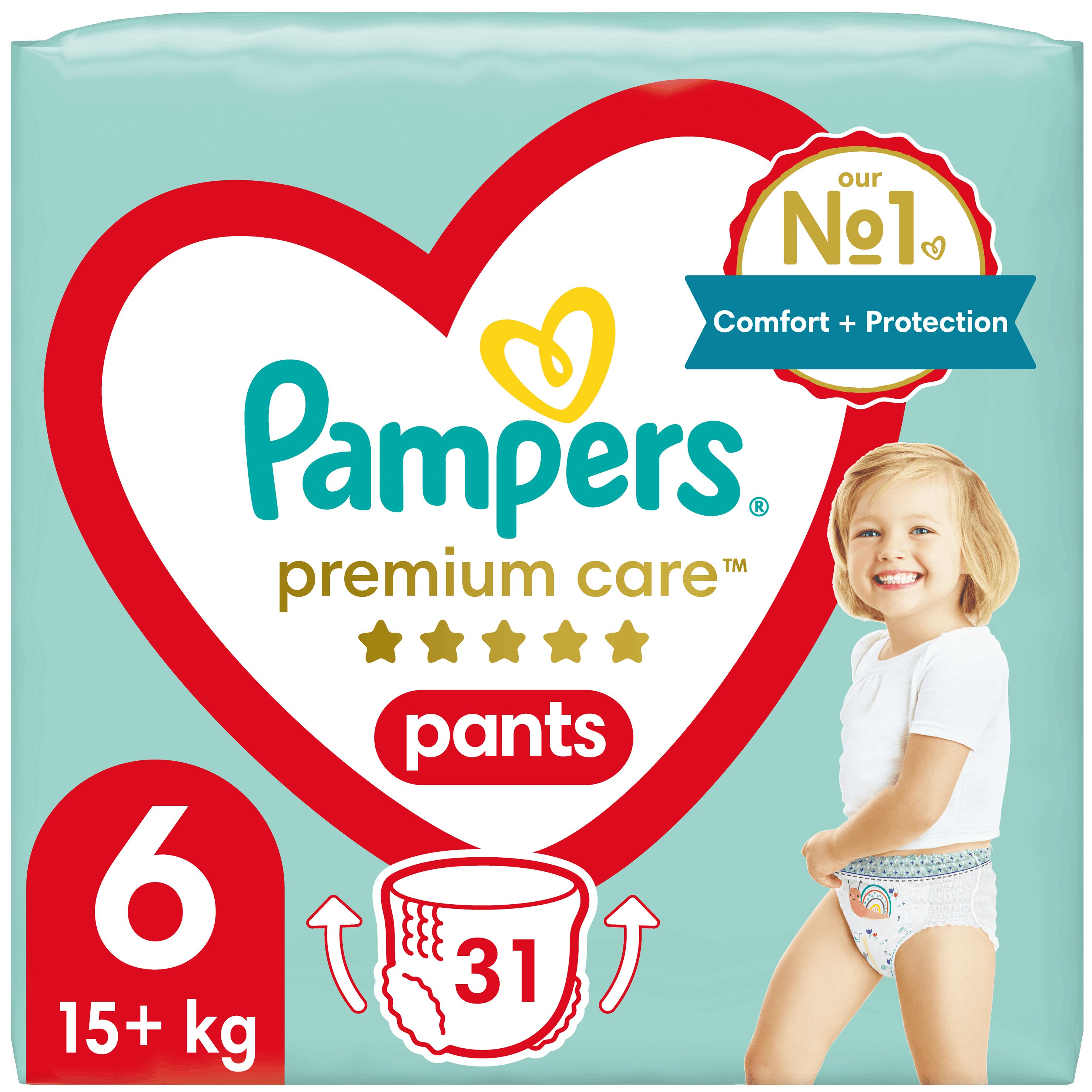 Pampers Premium Care Pants Jumbo Pack No6 (15+Kg) 31 πάνες