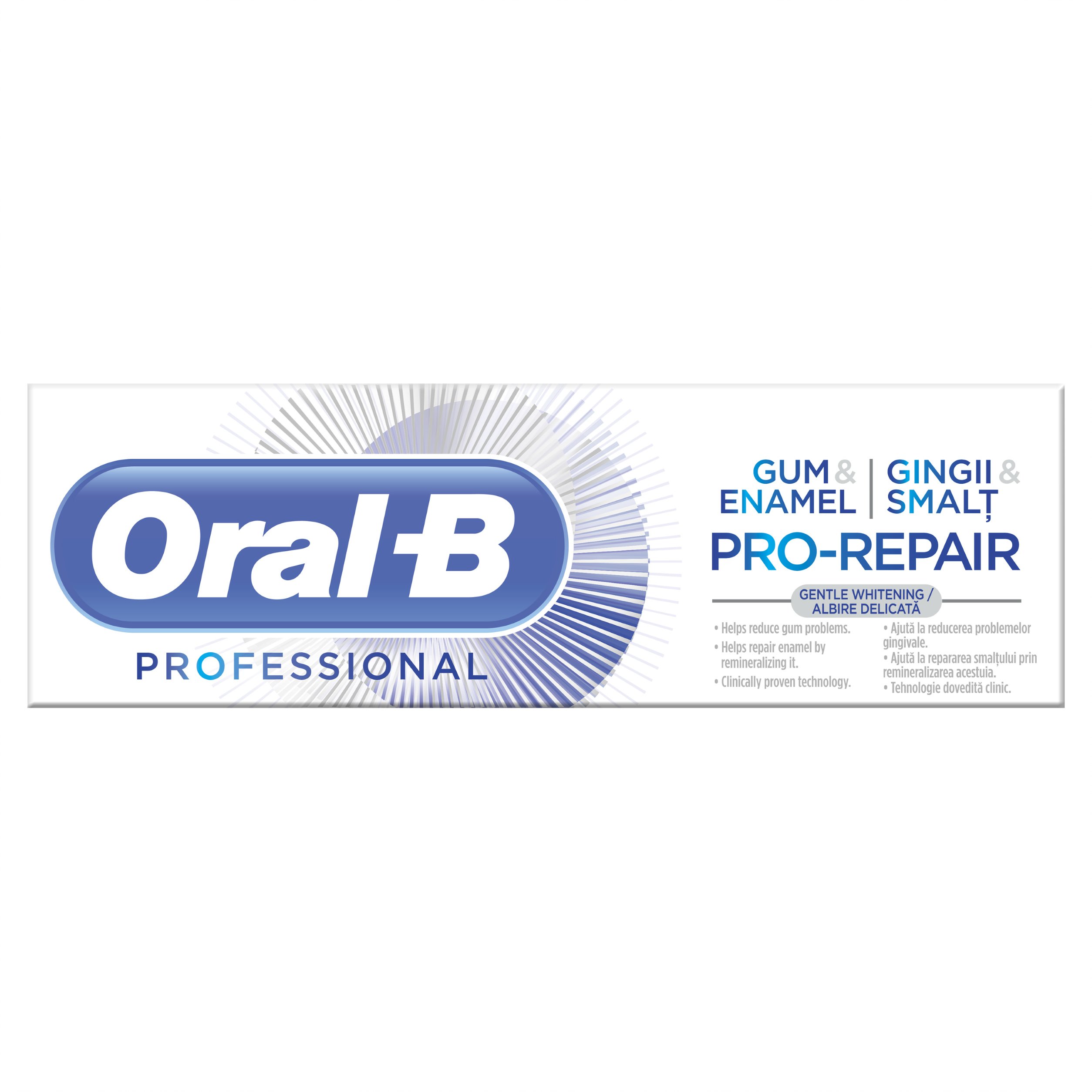 Oral-B Gum & Enamel Pro-Repair Gentle Whitening Λευκαντική Οδοντόκρεμα που Αντιμετωπίζει τα Προβλήματα στα Ούλα 75ml