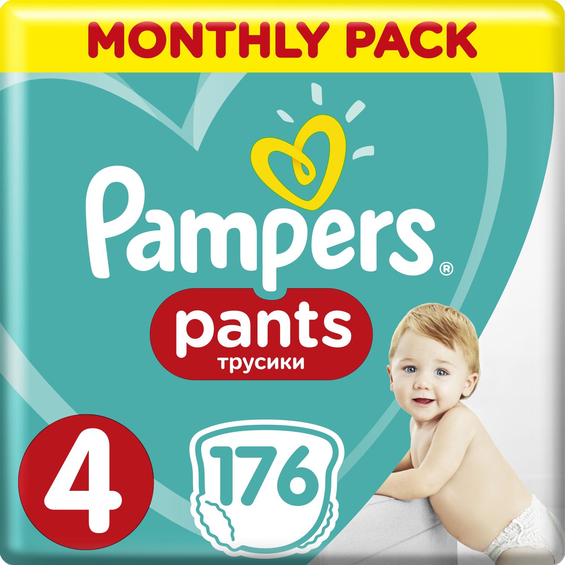 Pampers Pants Monthly Pack No4 (9-15kg) 176 πάνες