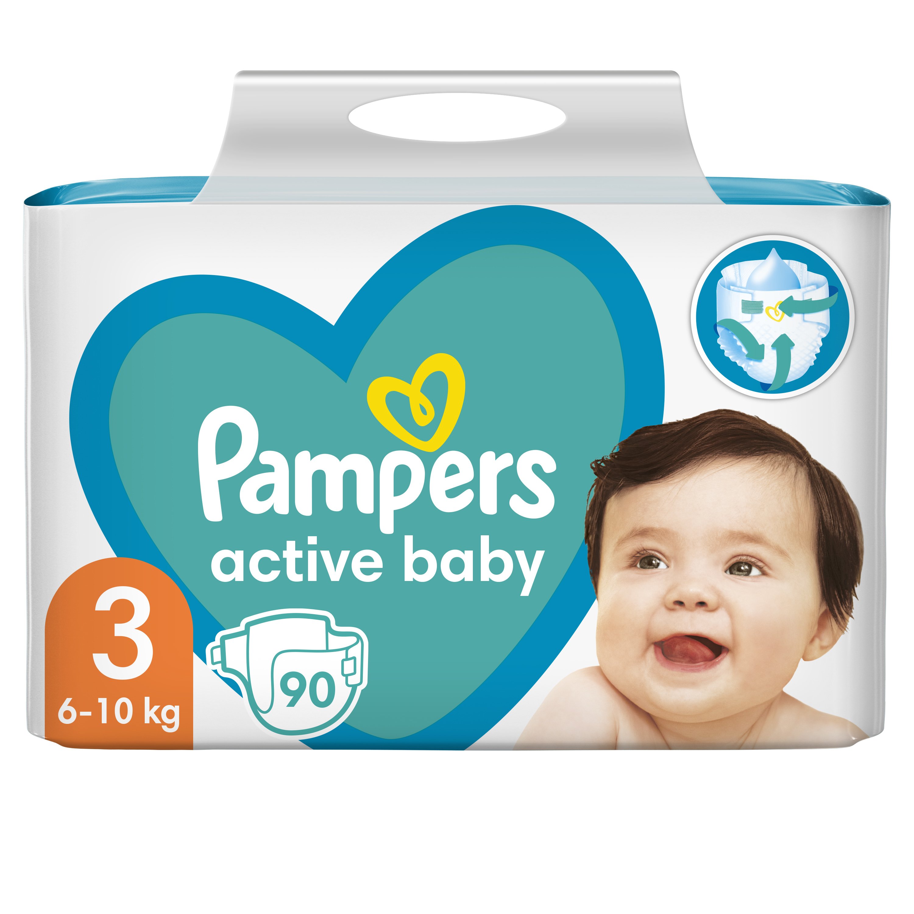 Pampers Pampers Active Baby No3 (6-10kg) Giant Pack 90 πάνες