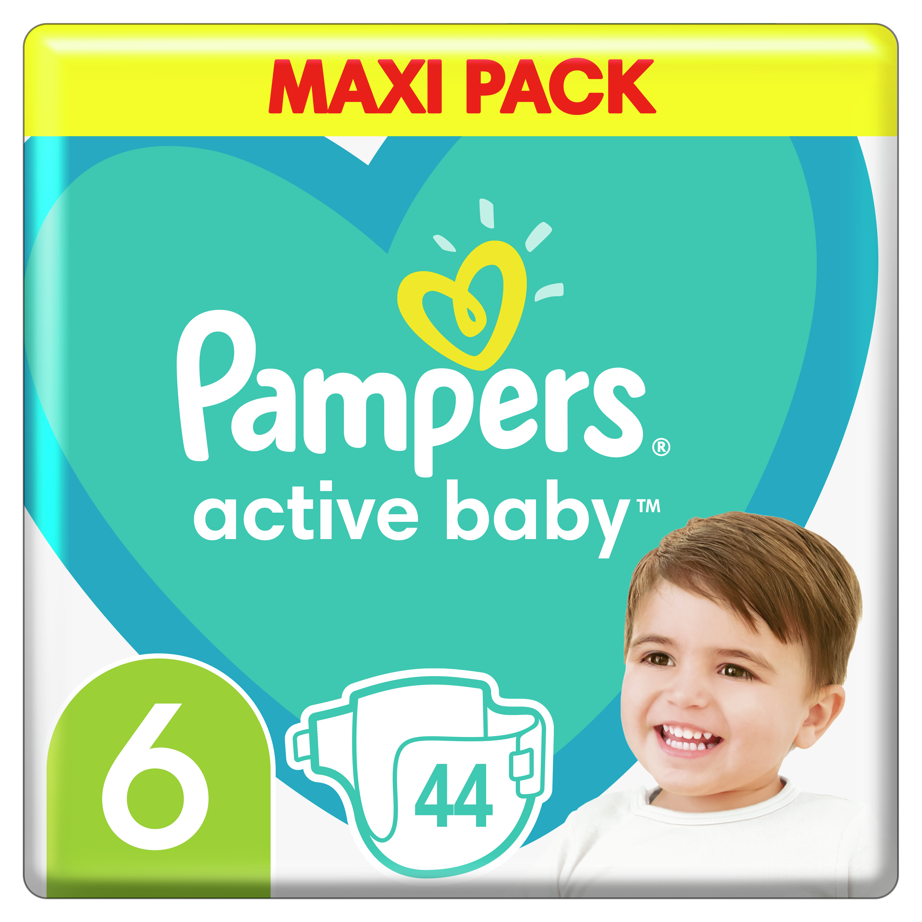 Pampers Active Baby Πάνες Maxi Pack No6 (13-18 kg), 44 Πάνες 27725