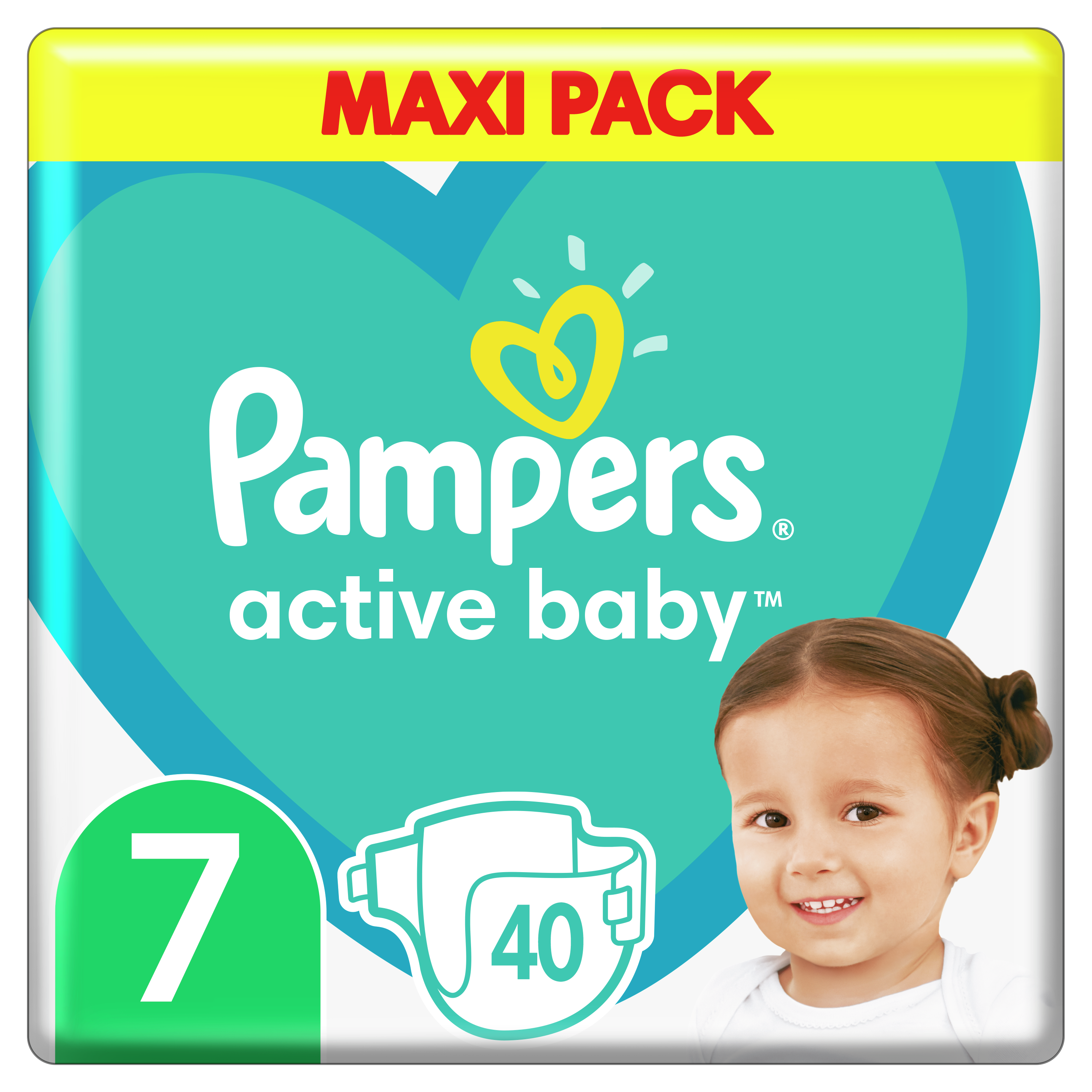 Pampers Active Baby Πάνες Maxi Pack No7 (15+ kg) 40 Πάνες 27726