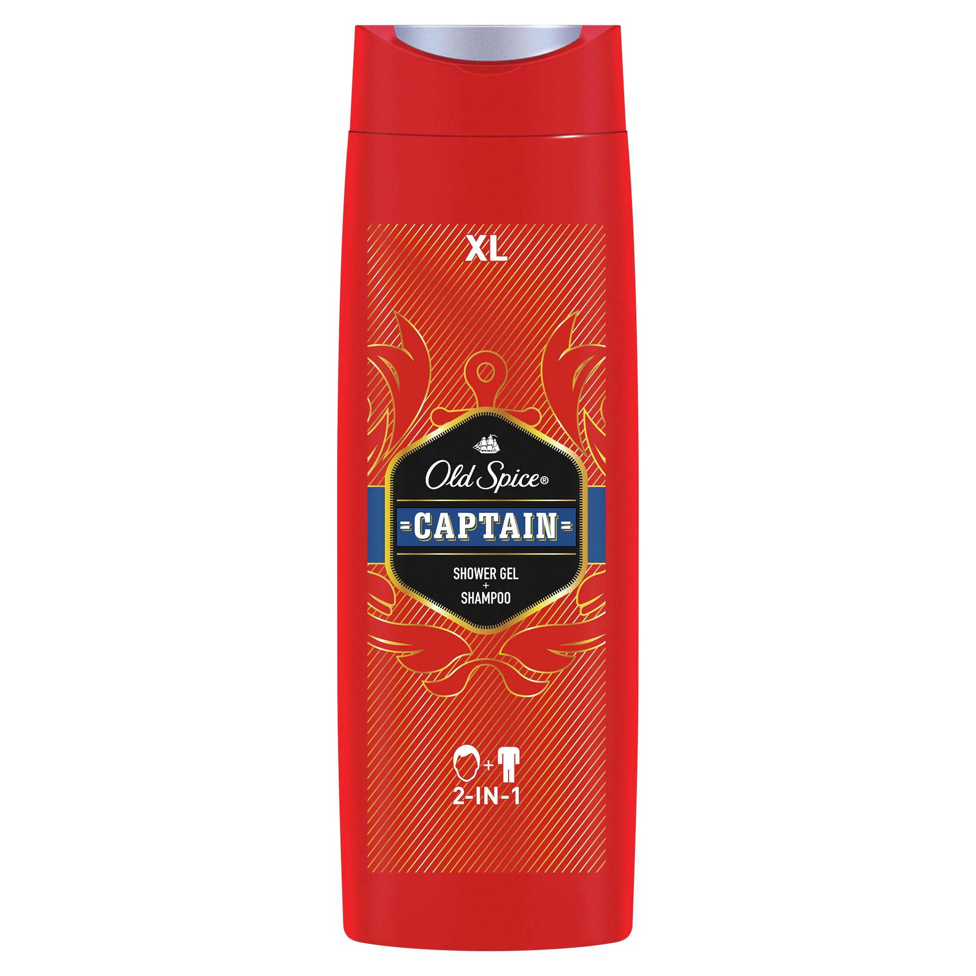 Old Spice Captain Shower & Shampoo Ανδρικό Αφρόλουτρο, Σαμπουάν σε Μορφή Gel 400ml