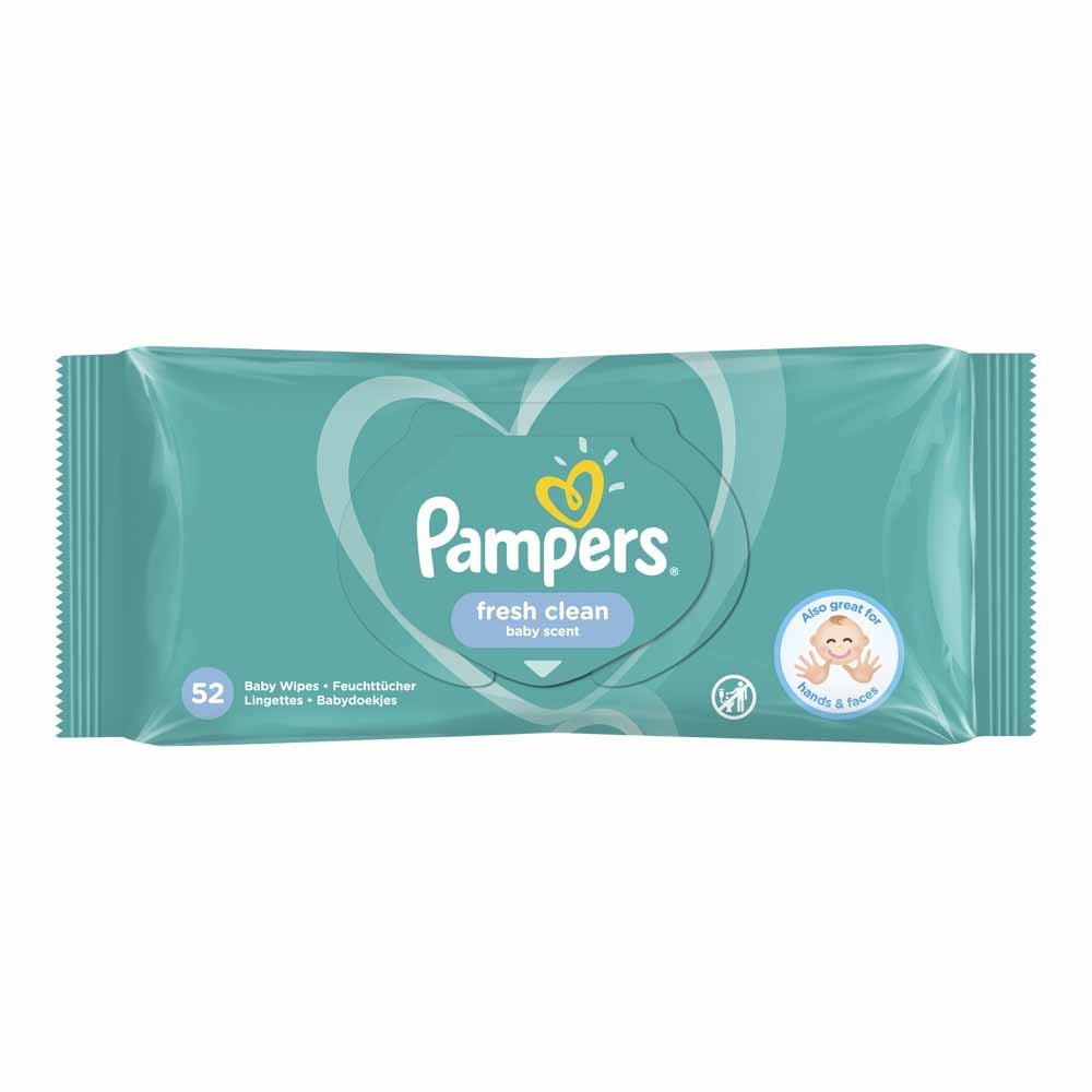 Pampers Fresh Clean Wipes Μωρομάντηλα με Άρωμα Φρεσκάδας 52 Τεμάχια