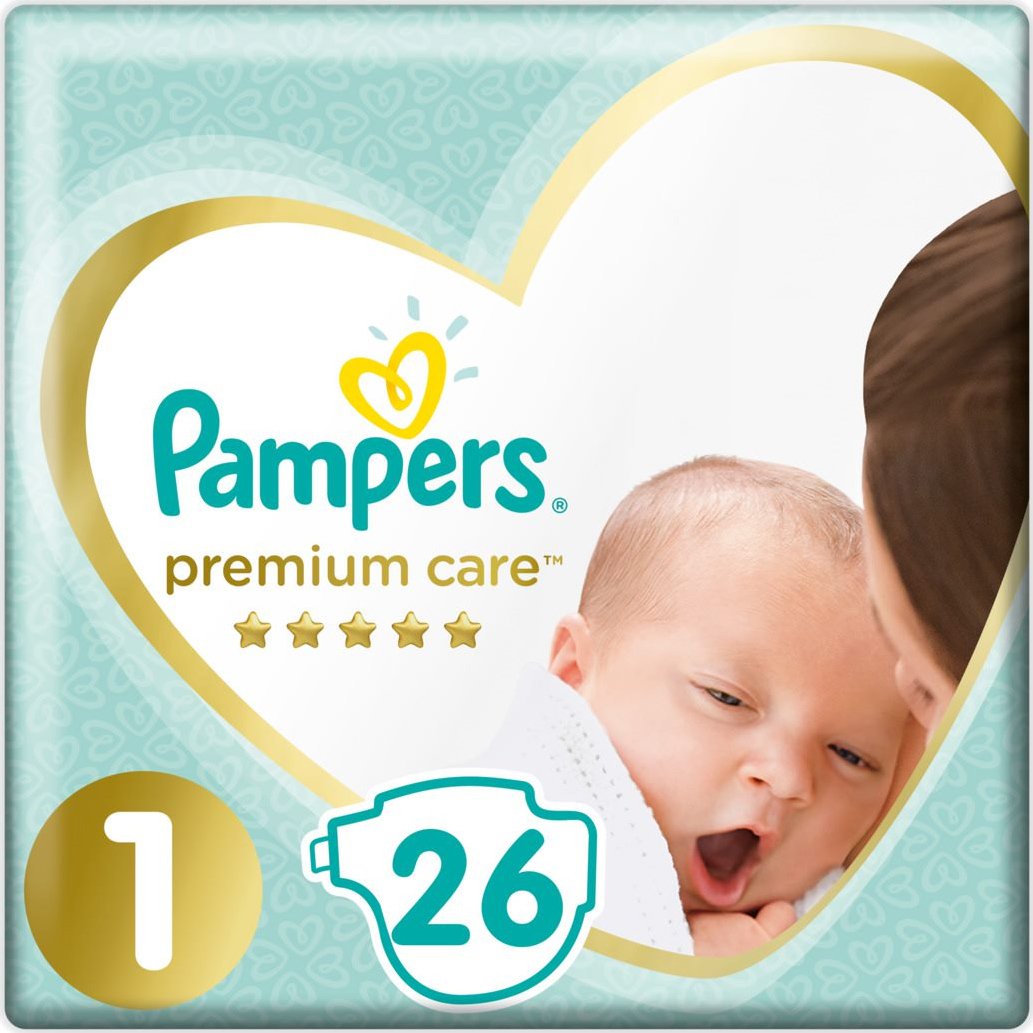 Pampers Premium Care No1 Newborn (2-5kg) 26 πάνες